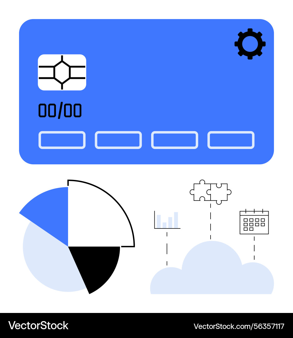 Digital payment security with data management vector image