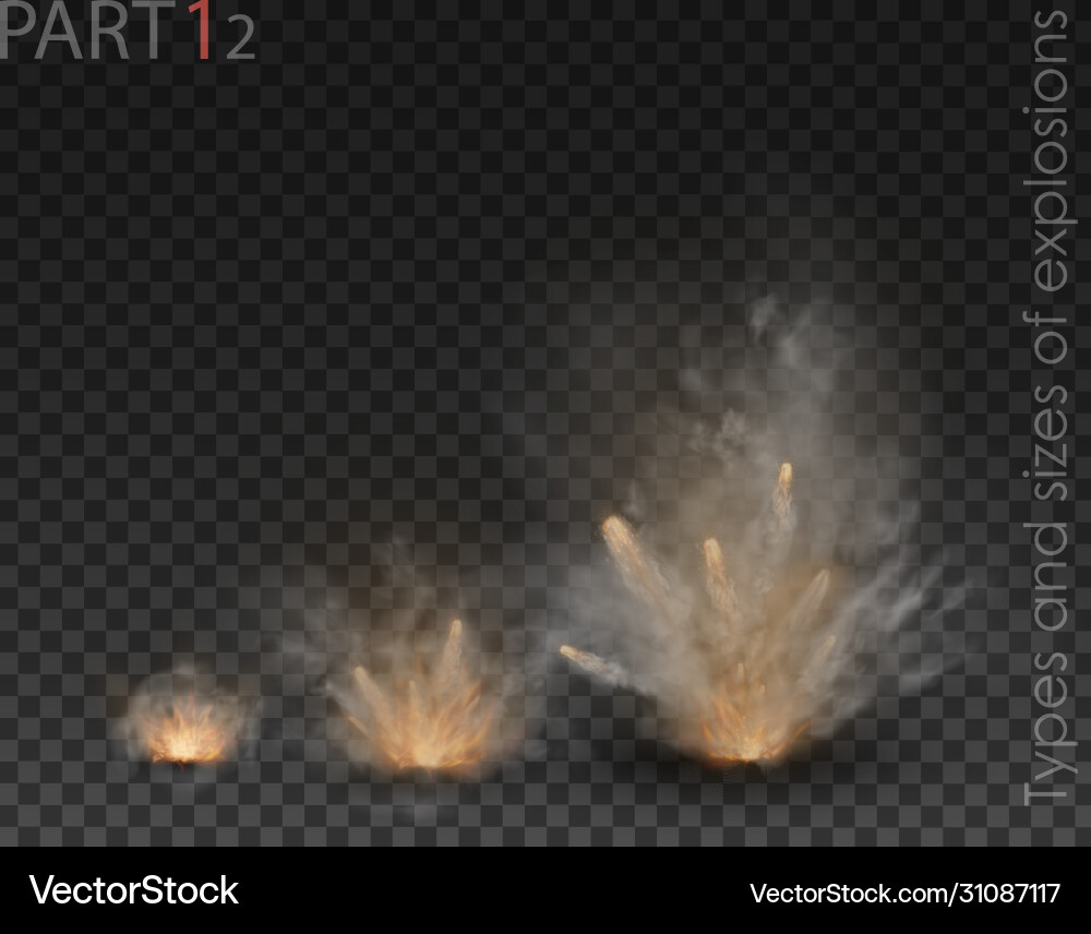 Fog set with different types and sizes Royalty Free Vector