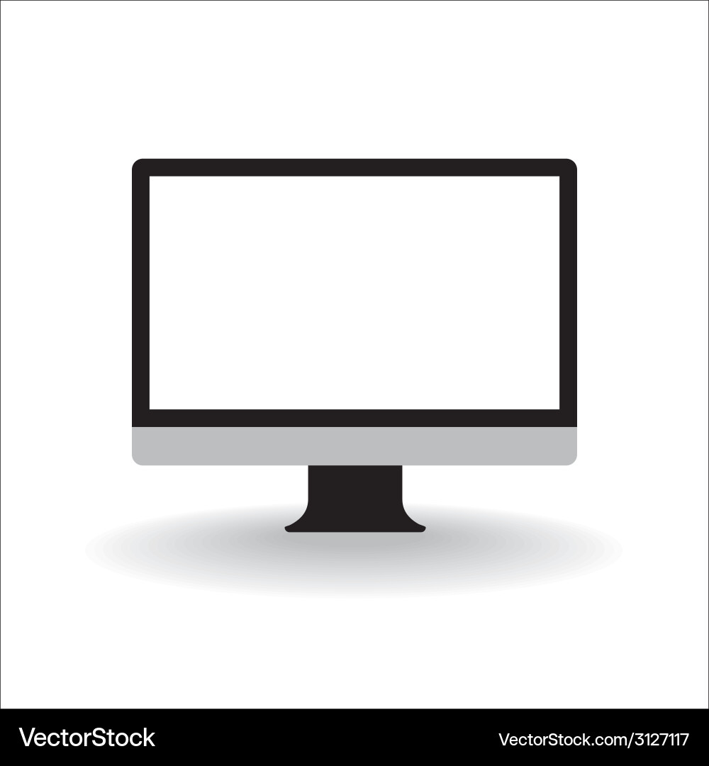 Isolated LCD Display vector image