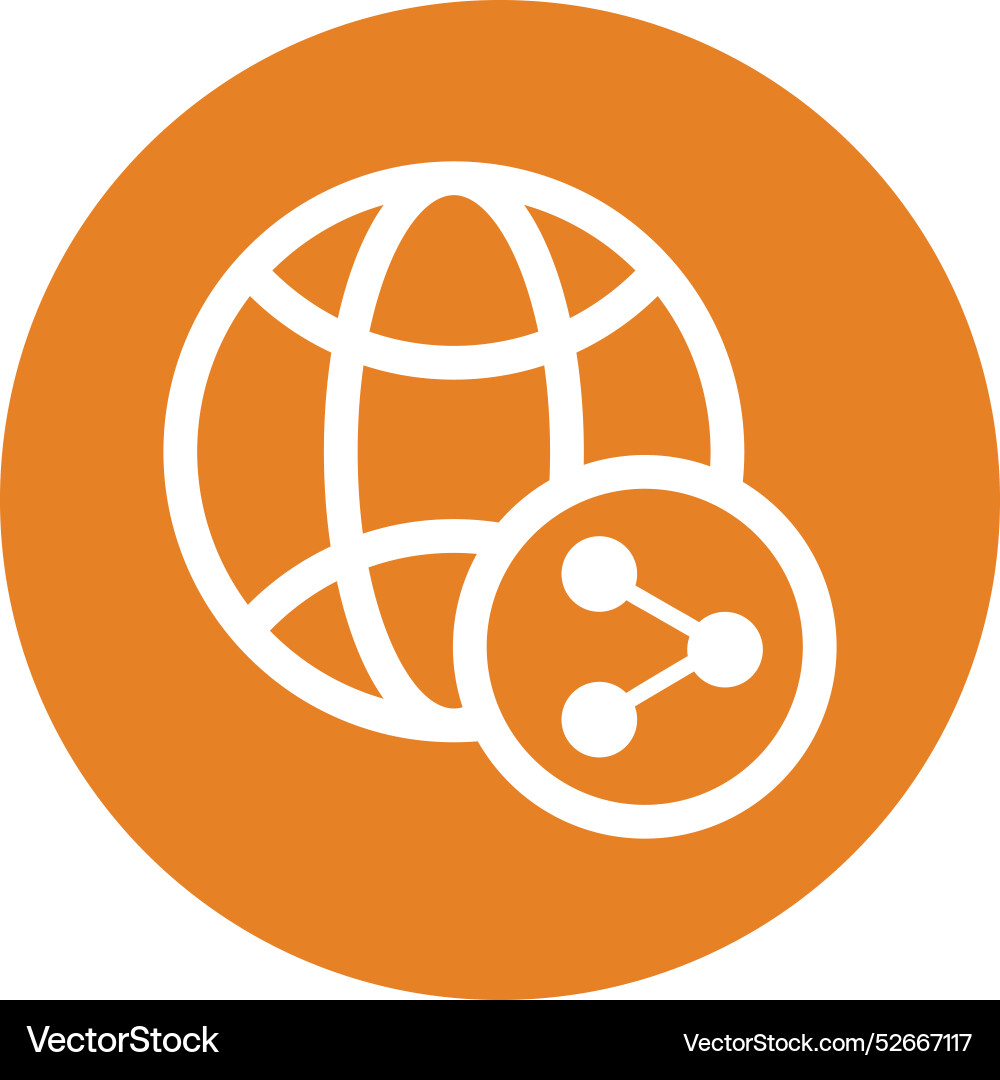 Network shared web icon vector image