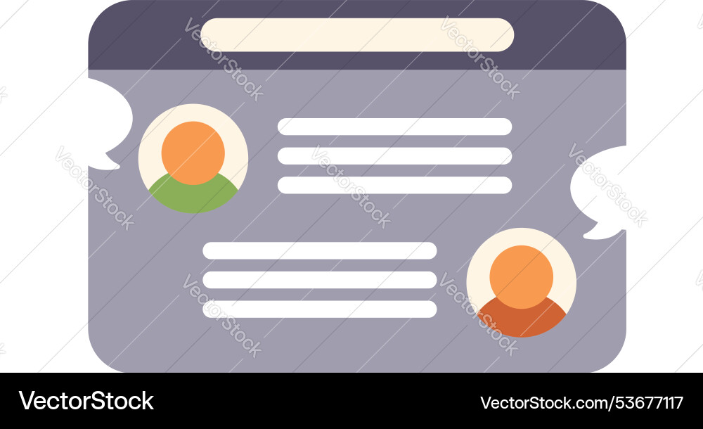 Online chatting using instant messaging app vector image