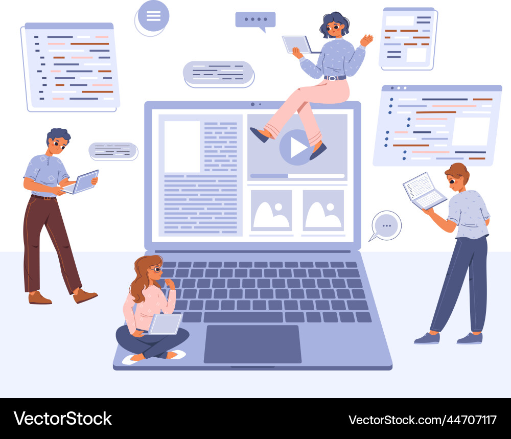 Web content database management digital Web content database management digital vector image