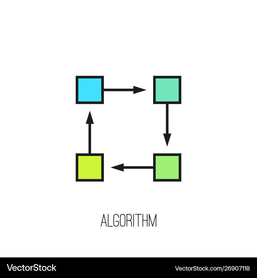 Algorithm icon Algorithm icon vector image
