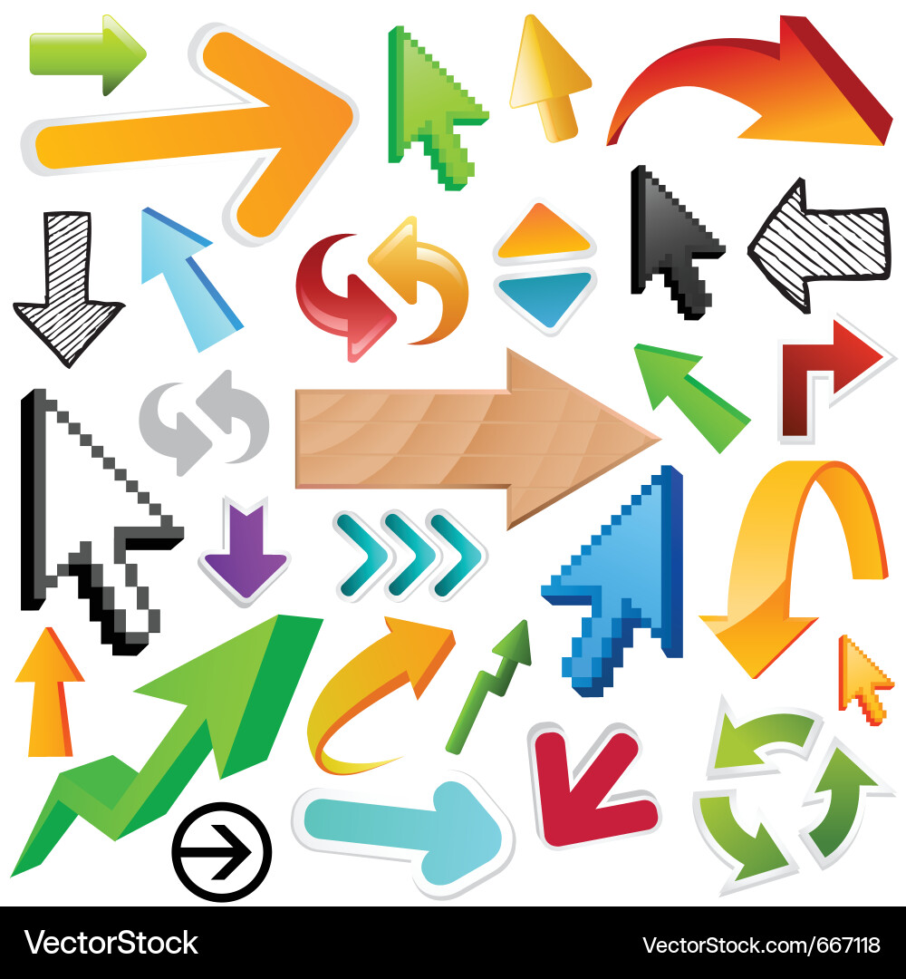 Arrow set Vector Image