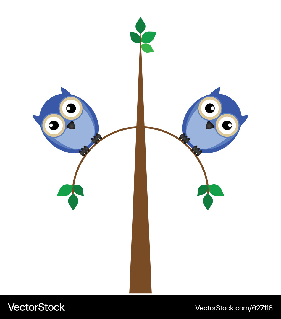 Cute Chubby Owls Royalty Free Vector Image - VectorStock
