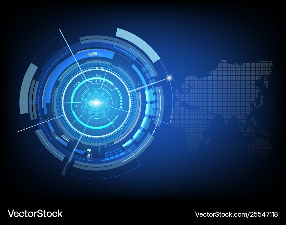 Digital background with modern point global Digital background with modern point global vector image