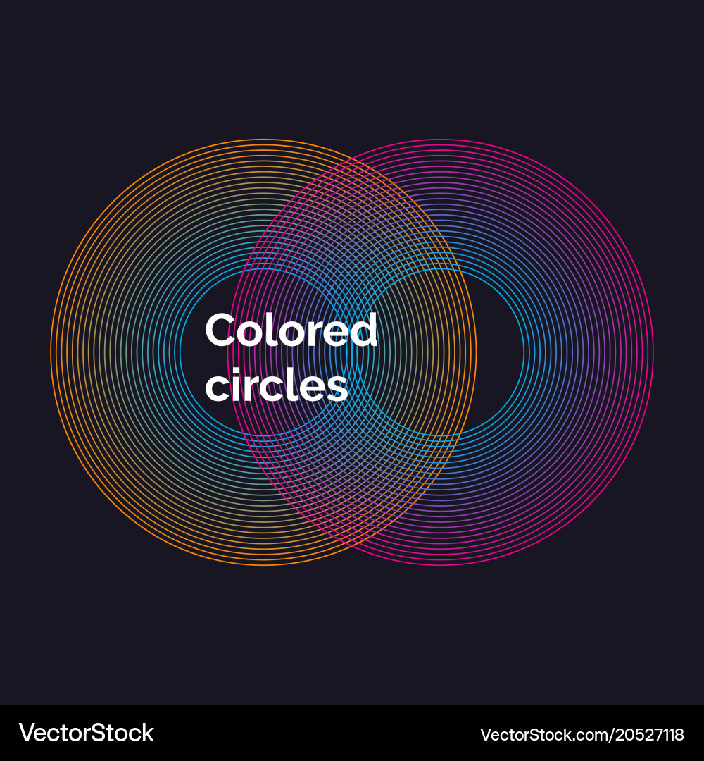 Dynamic Colored Circle Pattern vector image