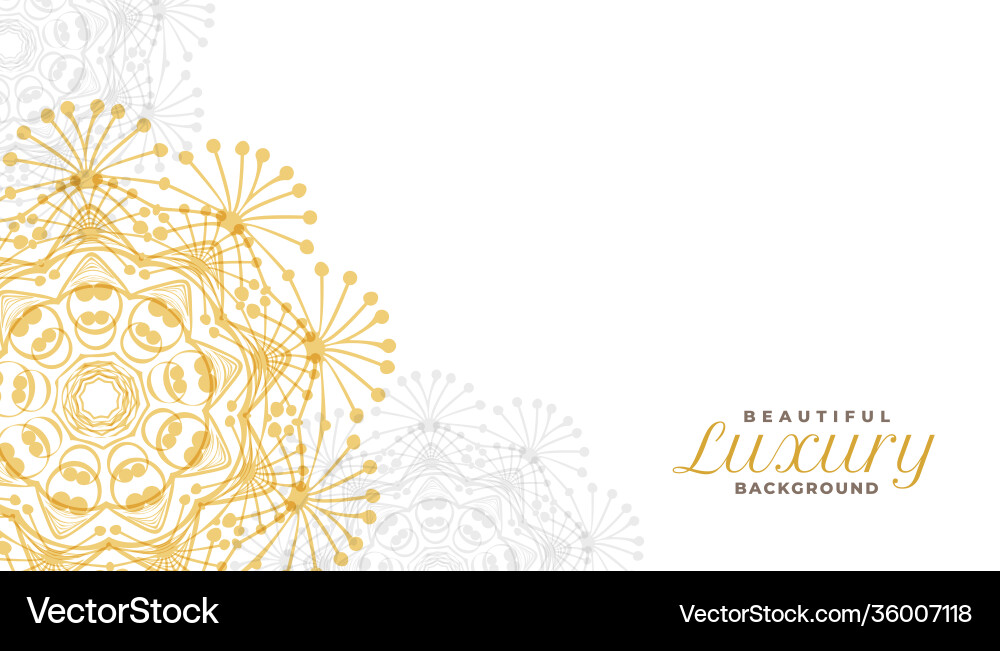 Golden Mandala Background Vector Image