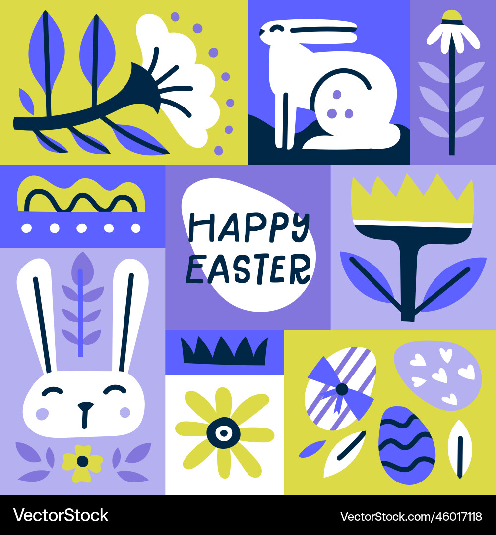 Graphical minimalistic seamless pattern for easter Graphical minimalistic seamless pattern for easter vector image