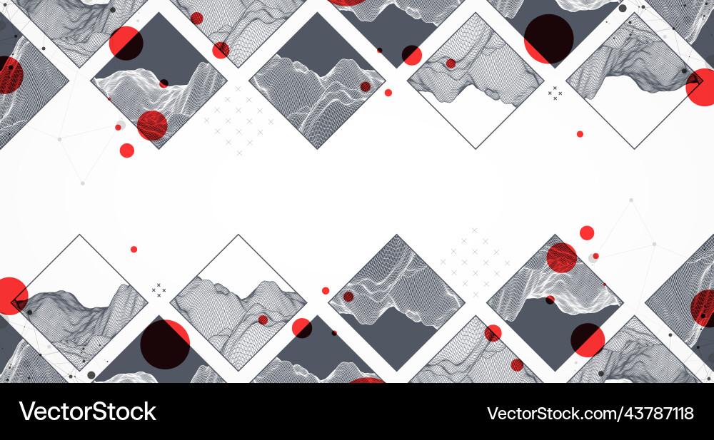 Modern Tech Grid Pattern vector image