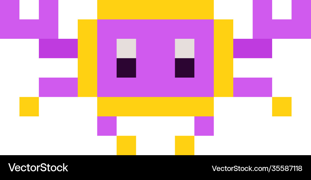 Retro game character Retro game character vector image