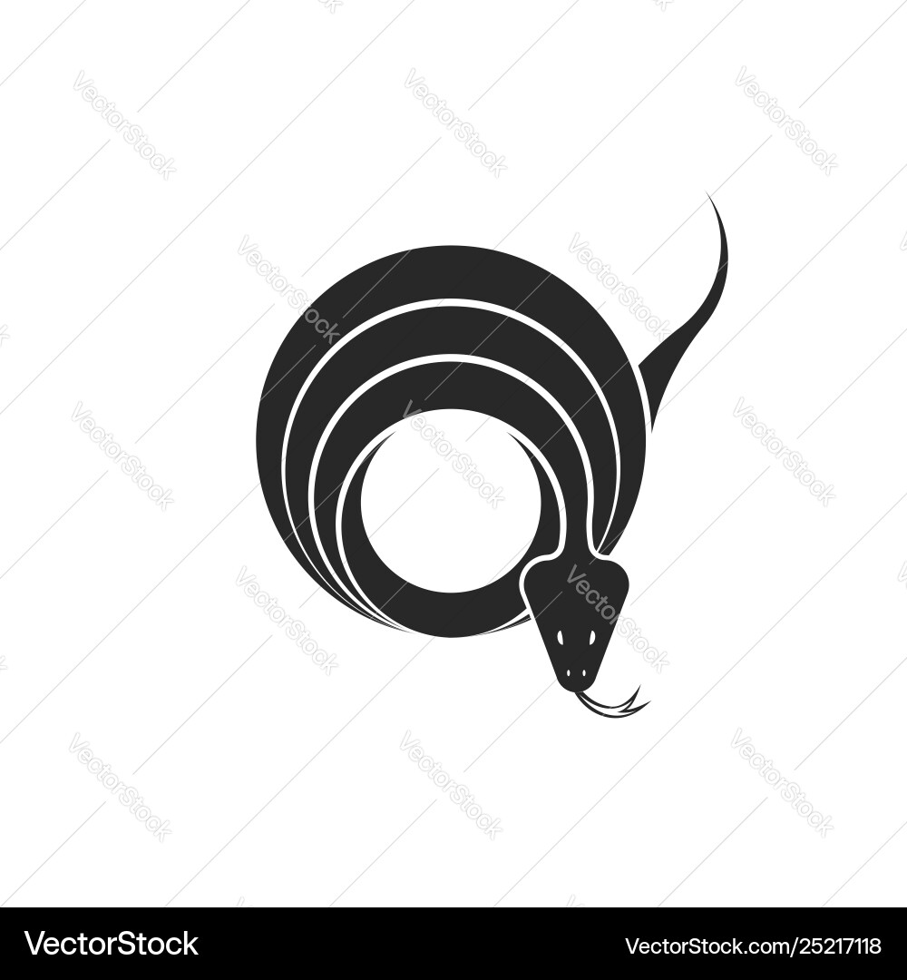 Schlange Logo rund geometrische Form verdreht Reptil Schlange Logo rund geometrische Form verdreht Reptil vektorbild