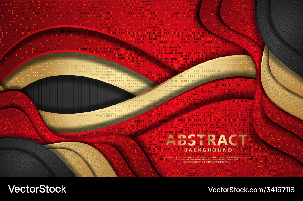 Wave abstract overlap layer on black stripes vector image