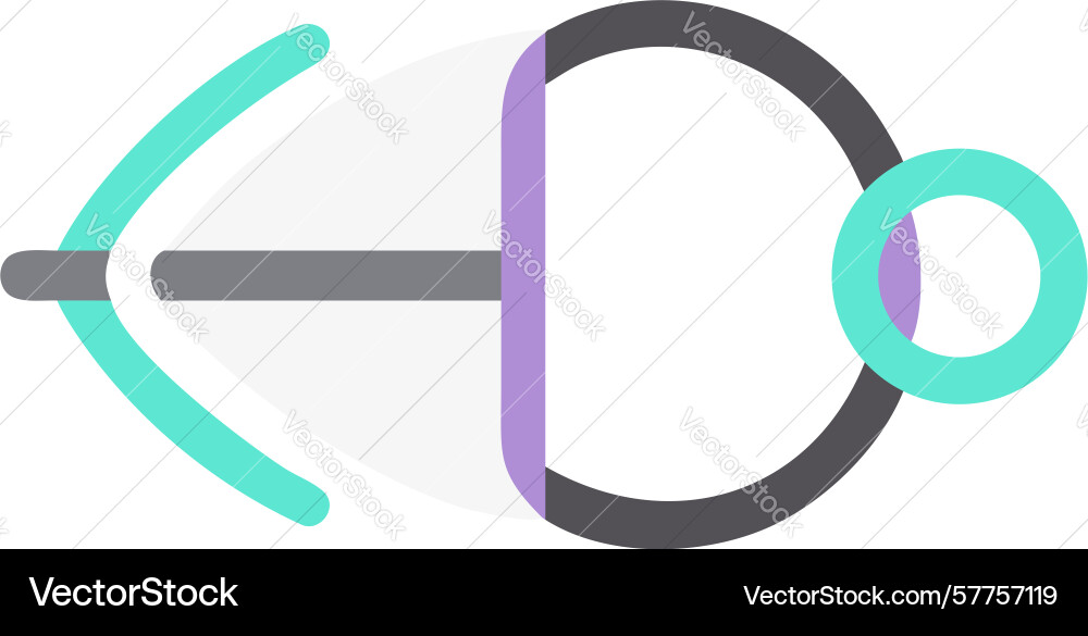 Abstract dual arrow connection icon design vector image