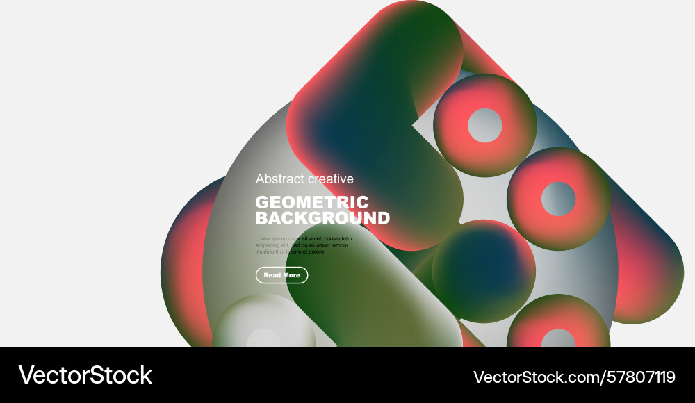 Abstract geometric shapes overlap creating Vector Image
