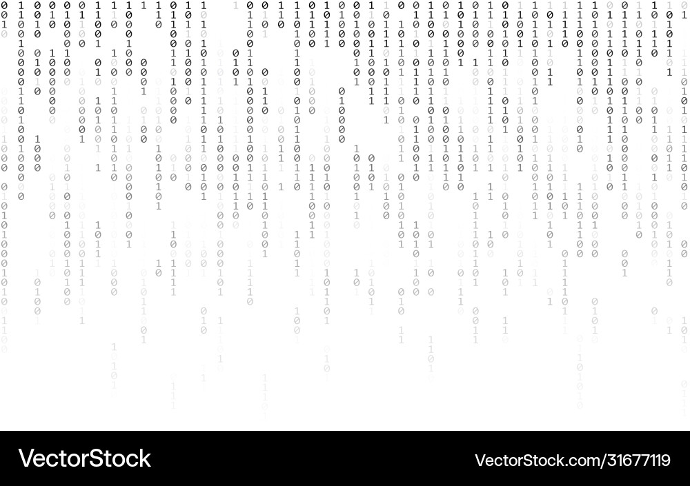 Falling Binary Code Matrix vector image