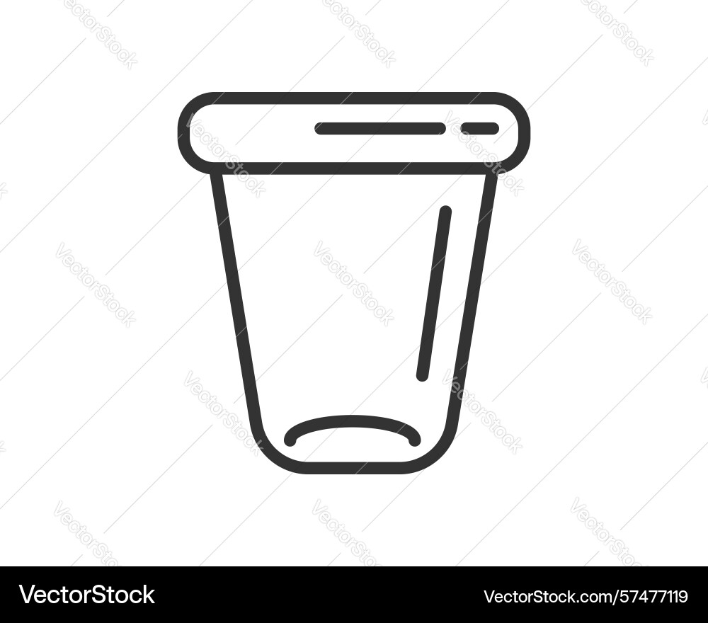 Minimalist line art icon of an empty container Minimalist line art icon of an empty container Vector Image