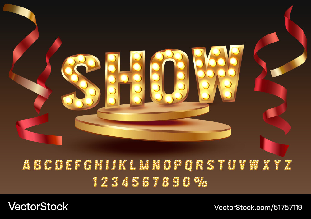 Show font set collection letters and numbers Show font set collection letters and numbers vector image
