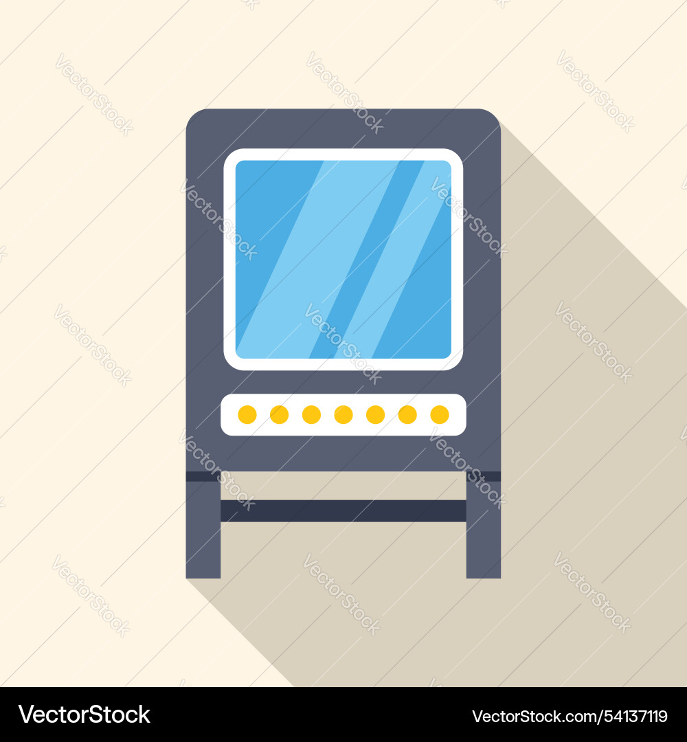 Ticket machine validating tickets with touch Ticket machine validating tickets with touch vector image