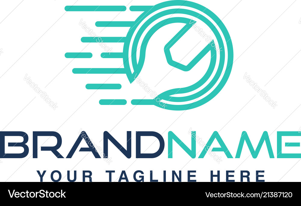 Automotive Repair Logo - Wrench & Gear Vector Image