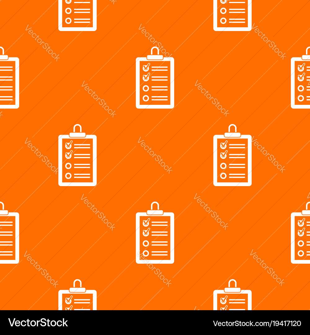 Clipboard with to do list pattern seamless Vector Image