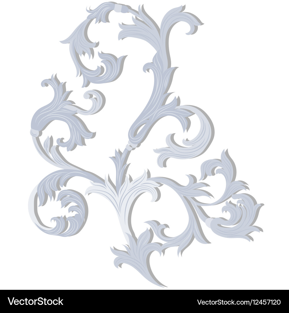 Elegant Acanthus Leaf Scroll Pattern Vector Image