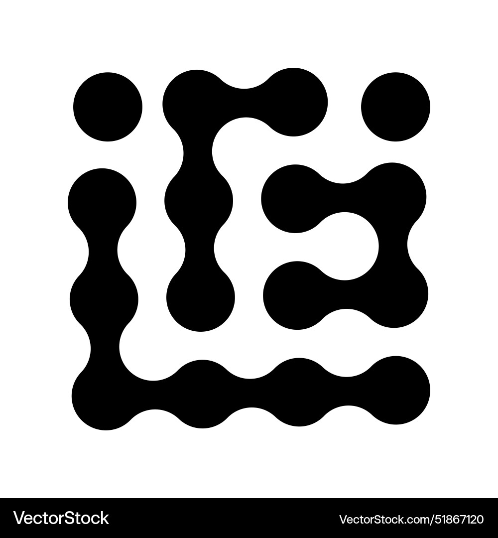 Metaball round simple blob morph balls abstract Vector Image
