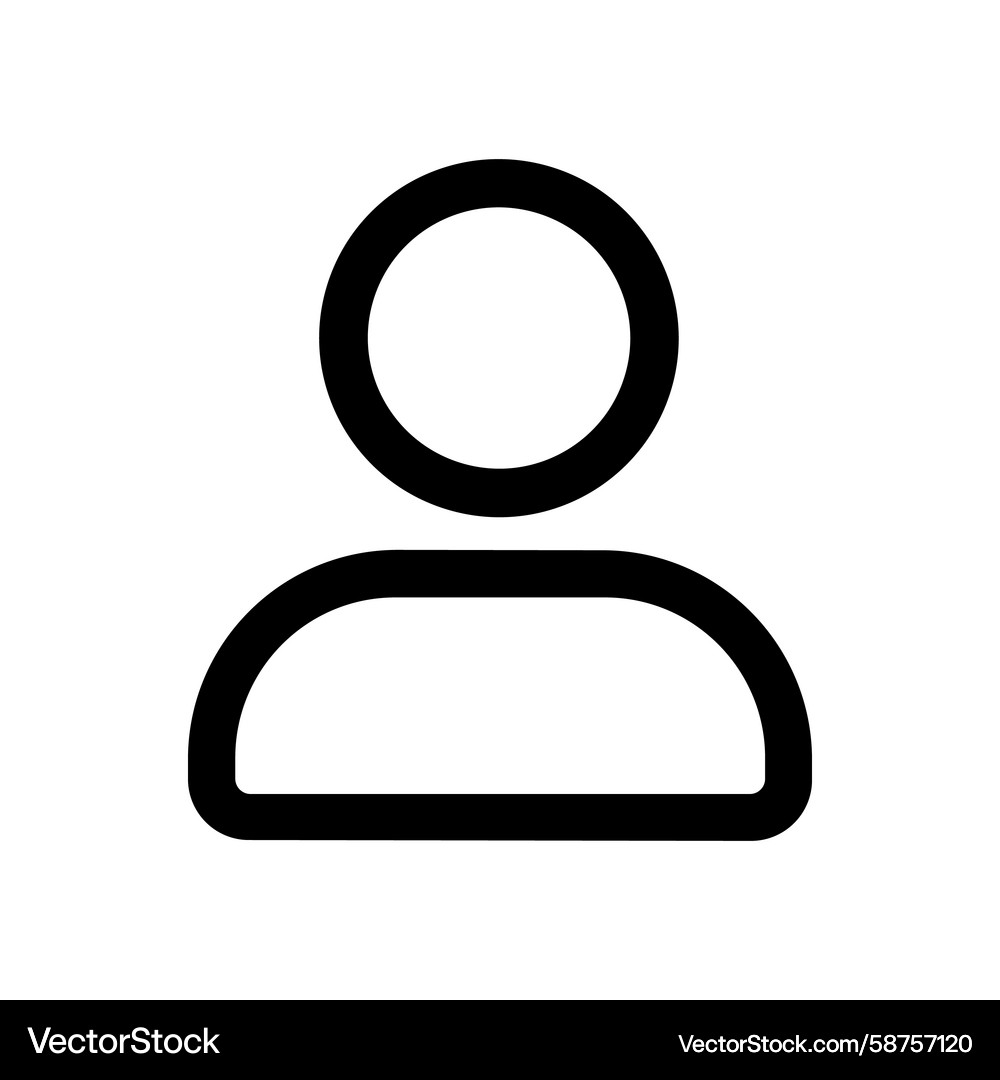 Minimal User Profile Icon Vector Image