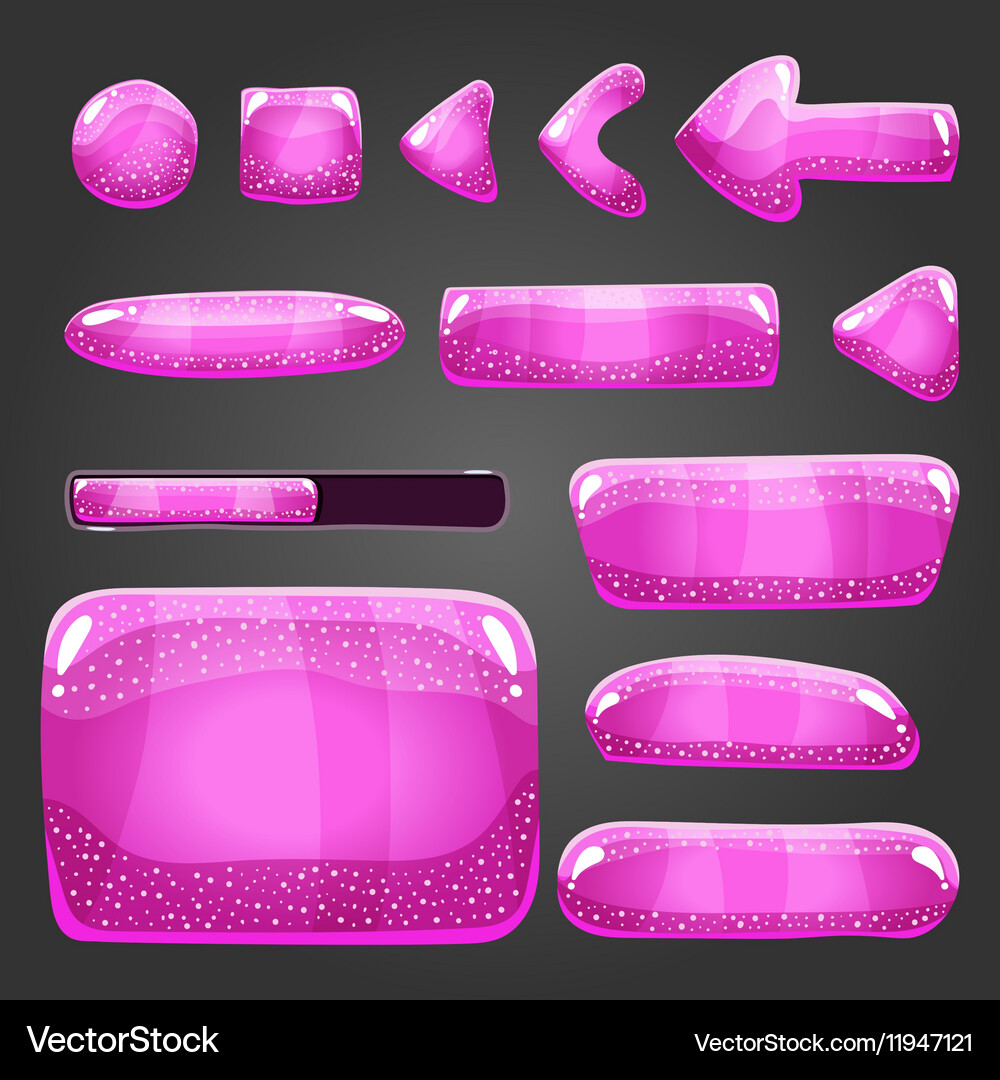Big set of shiny button Vector Image