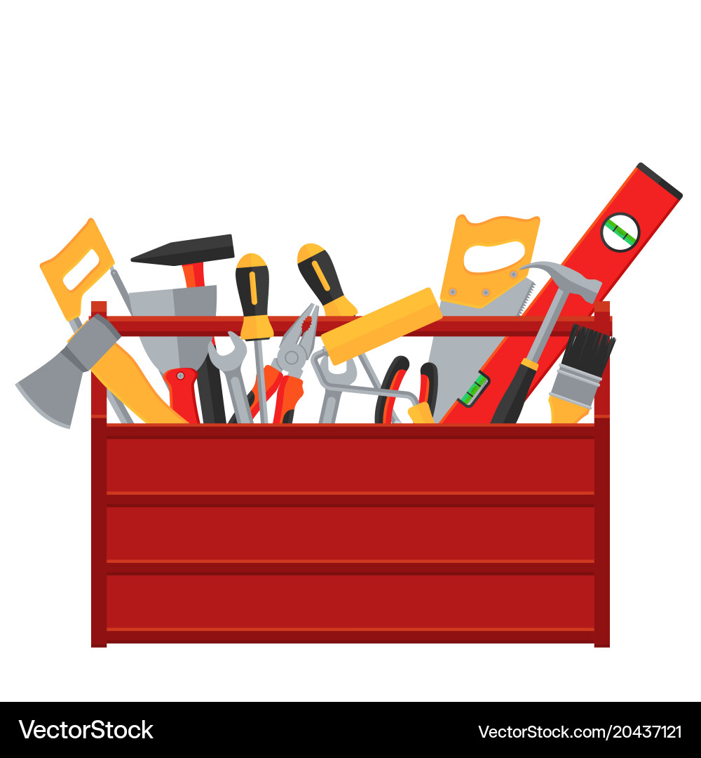 Tool Box Vectordraw Construction Tools Toolbox Royalty Free Vector Image