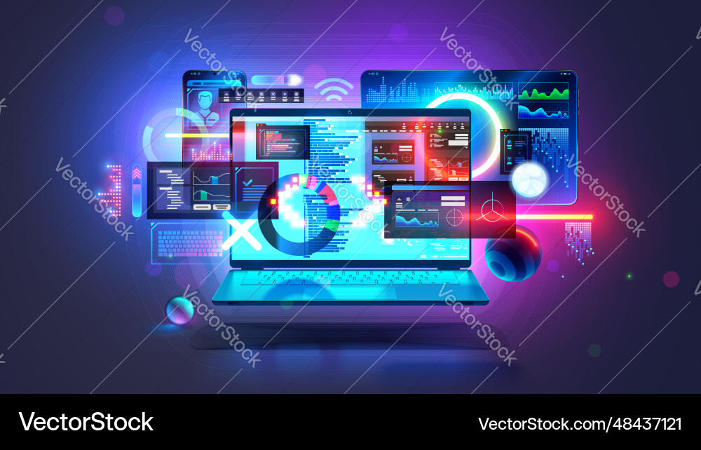 Software-Entwicklungstechnologie App-Programmierung Software-Entwicklungstechnologie App-Programmierung vektorbild