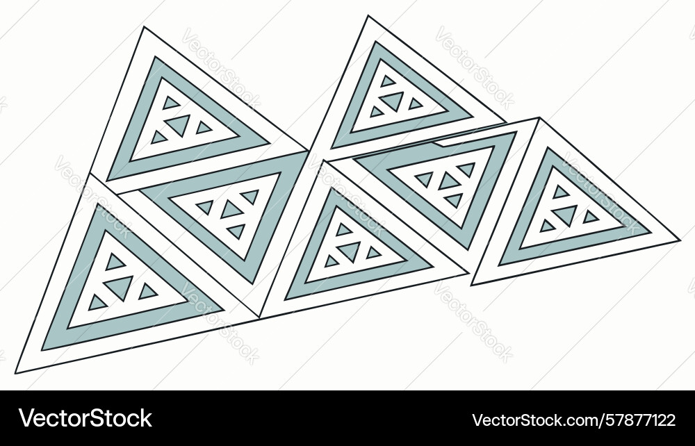 Abstract geometric triangular formation Vector Image