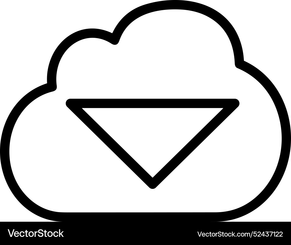 Cloud storage icon symbol image of the database Vector Image