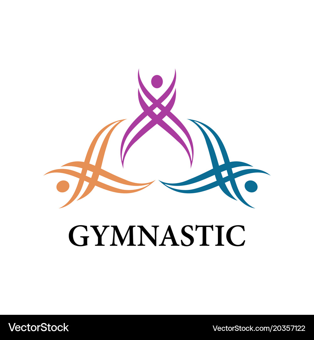 Gymnastic sport logo – Royalty-Free Vector | VectorStock, image size:1000x1080