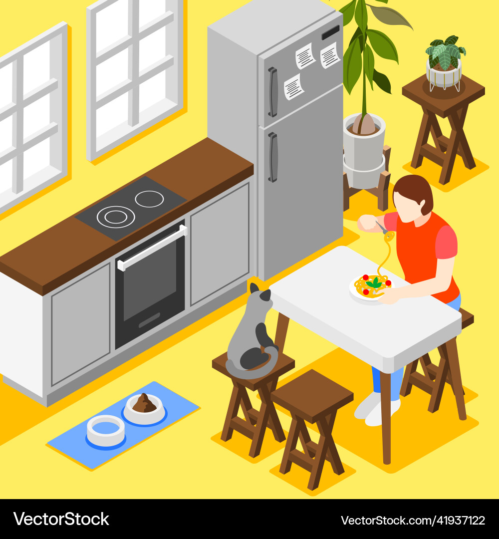 Introvert and extrovert isometric background Introvert and extrovert isometric background vector image