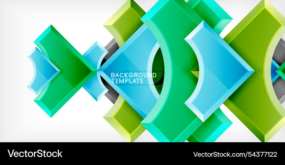 Square arrow shapes with round elements Vector Image