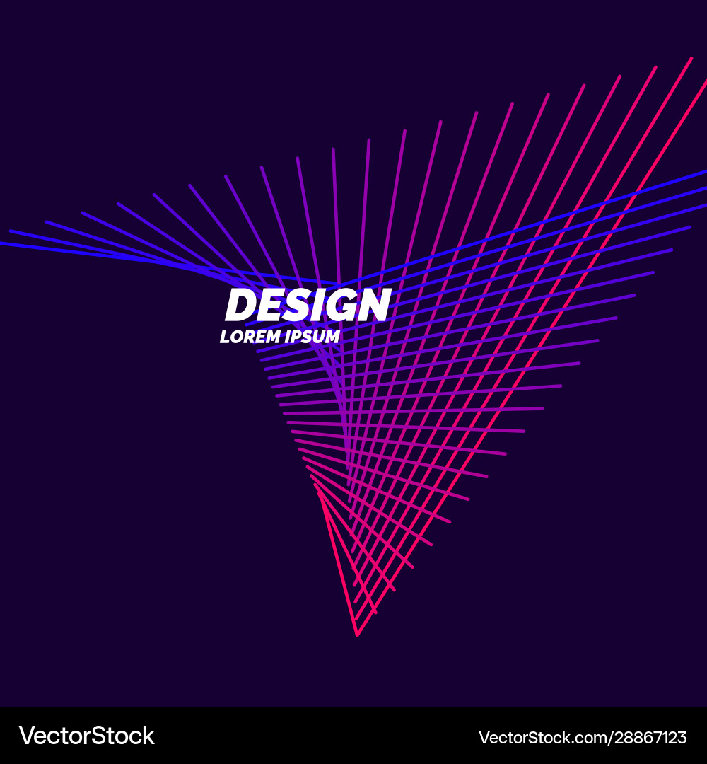 Abstract elements with dynamic lines modern vector image