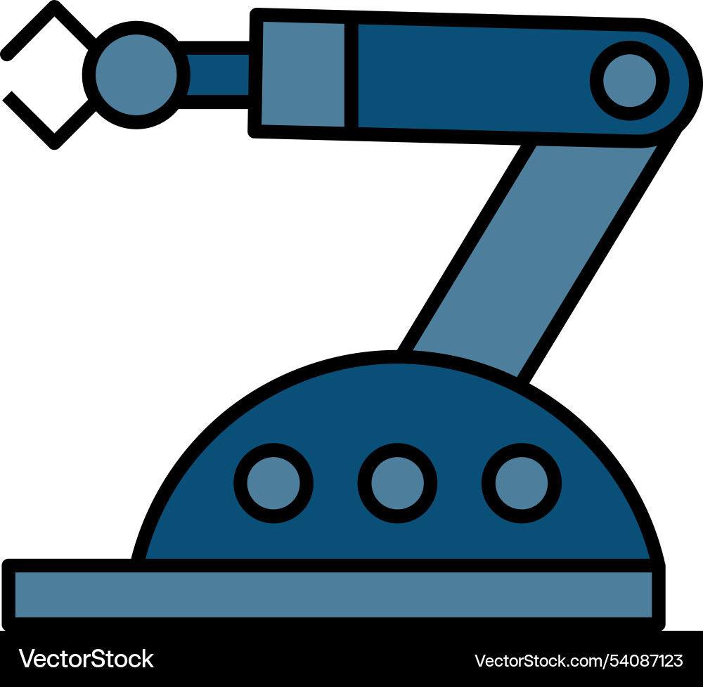 Assembly line filled icon design Vector Image