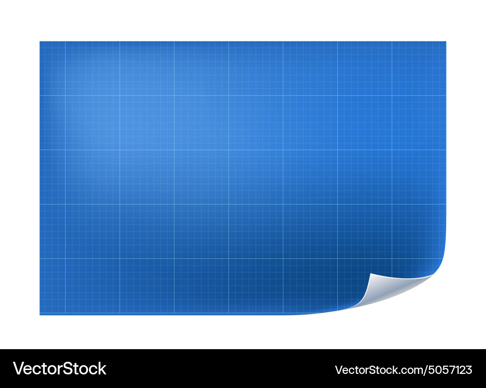 Blueprint architecture paper with line vector image
