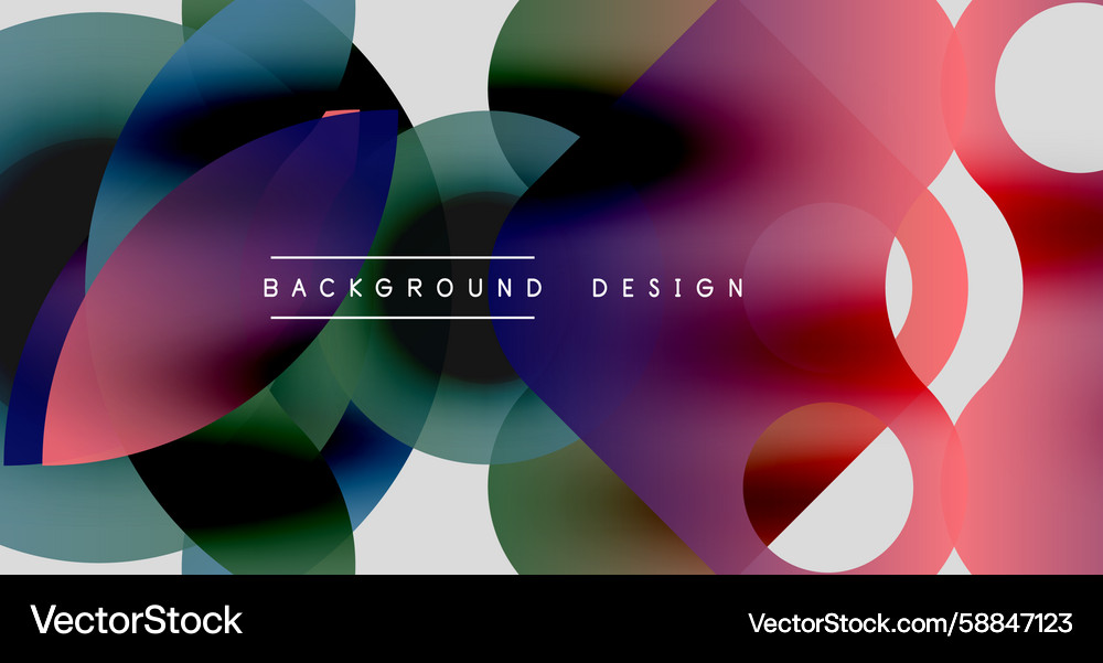 Dynamic Colorful Circle Abstract Background Vector Image