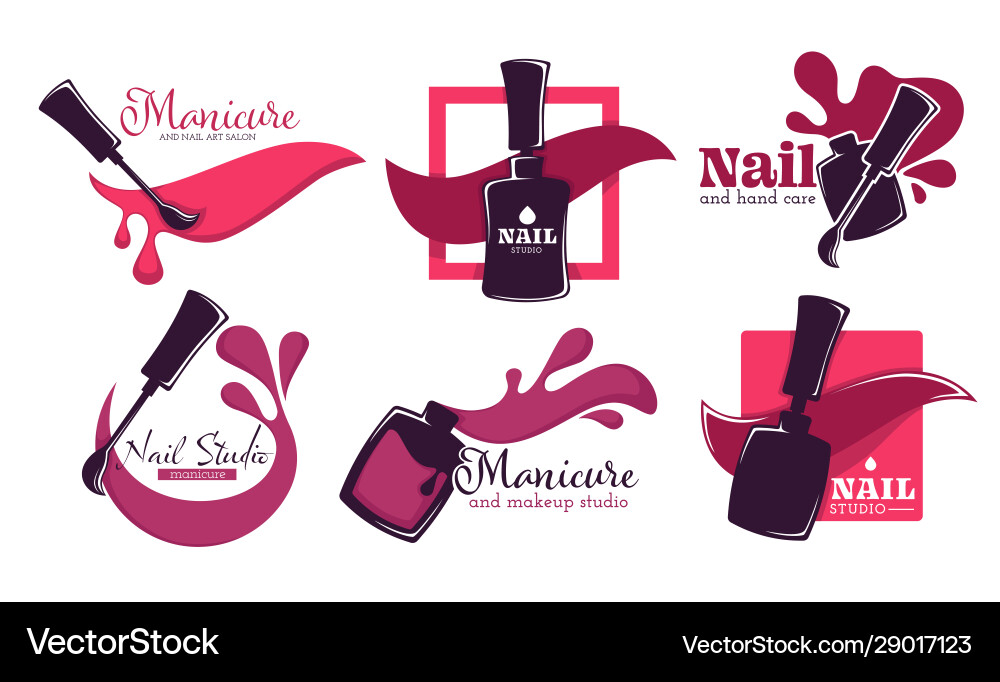 Maniküre Studio oder Nagelsalon Service isoliert Maniküre Studio oder Nagelsalon Service isoliert vektorbild