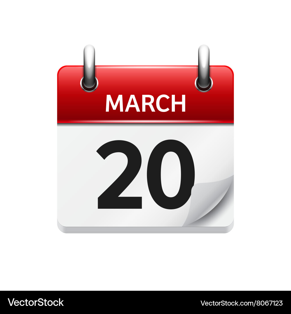 march-20-flat-daily-calendar-icon-date-royalty-free-vector