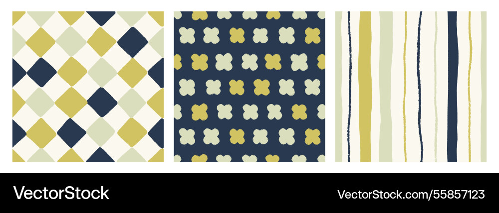 Seamless patterns abstract textures set hand Seamless patterns abstract textures set hand vector image