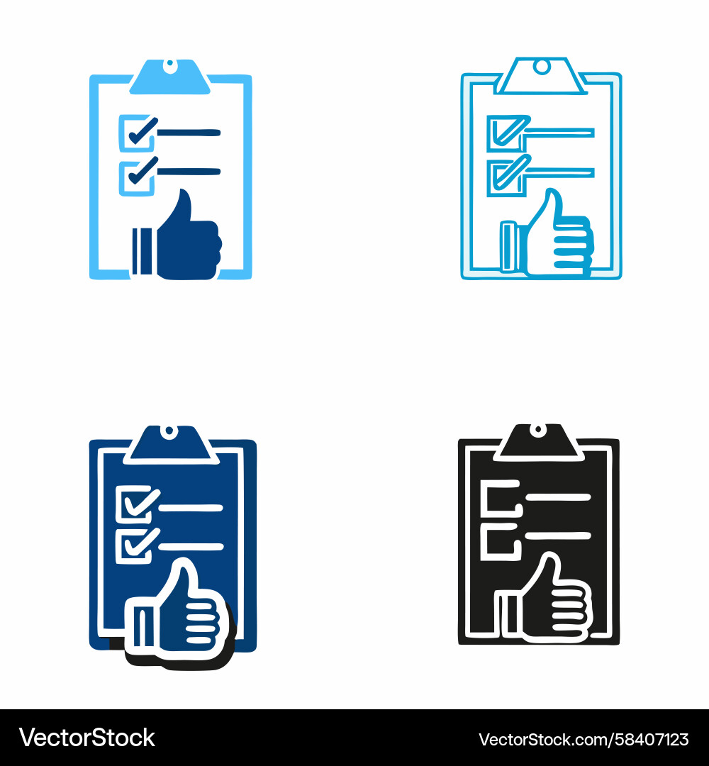 Task Completion & Approval Icons Vector Image
