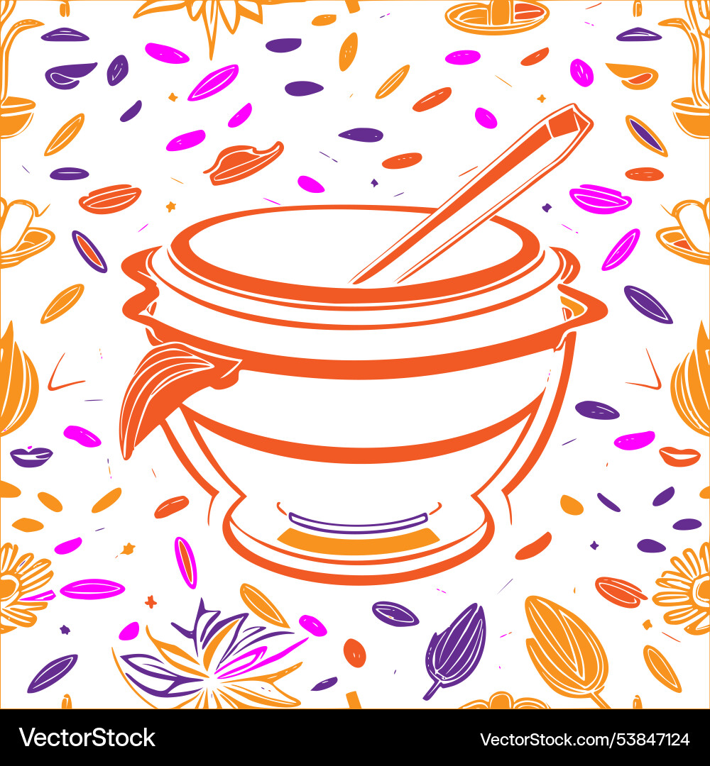 Cauldron abstract pattern seamless Cauldron abstract pattern seamless Vector Image
