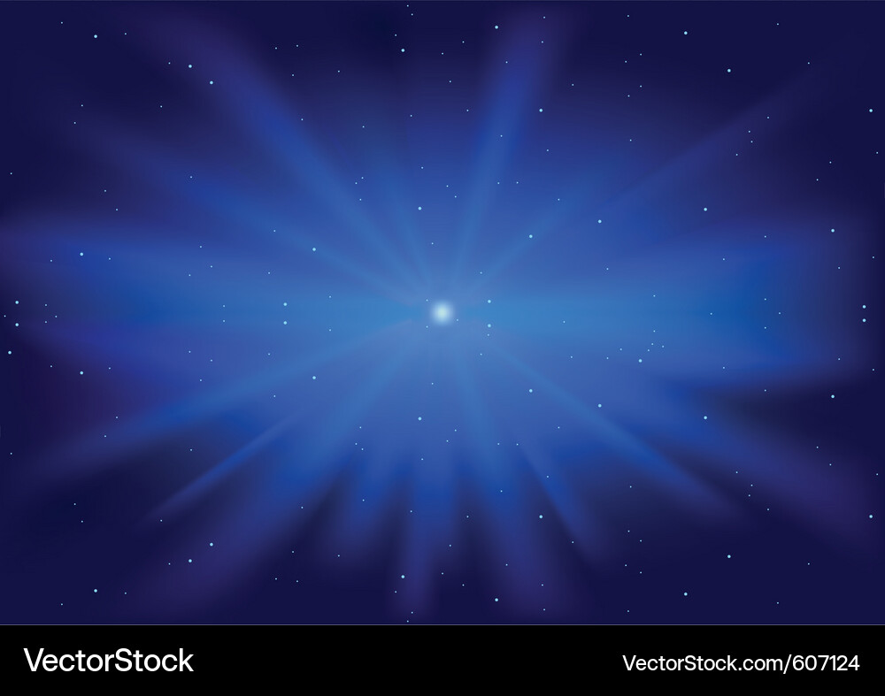 Cosmic Rays Burst Vector Image
