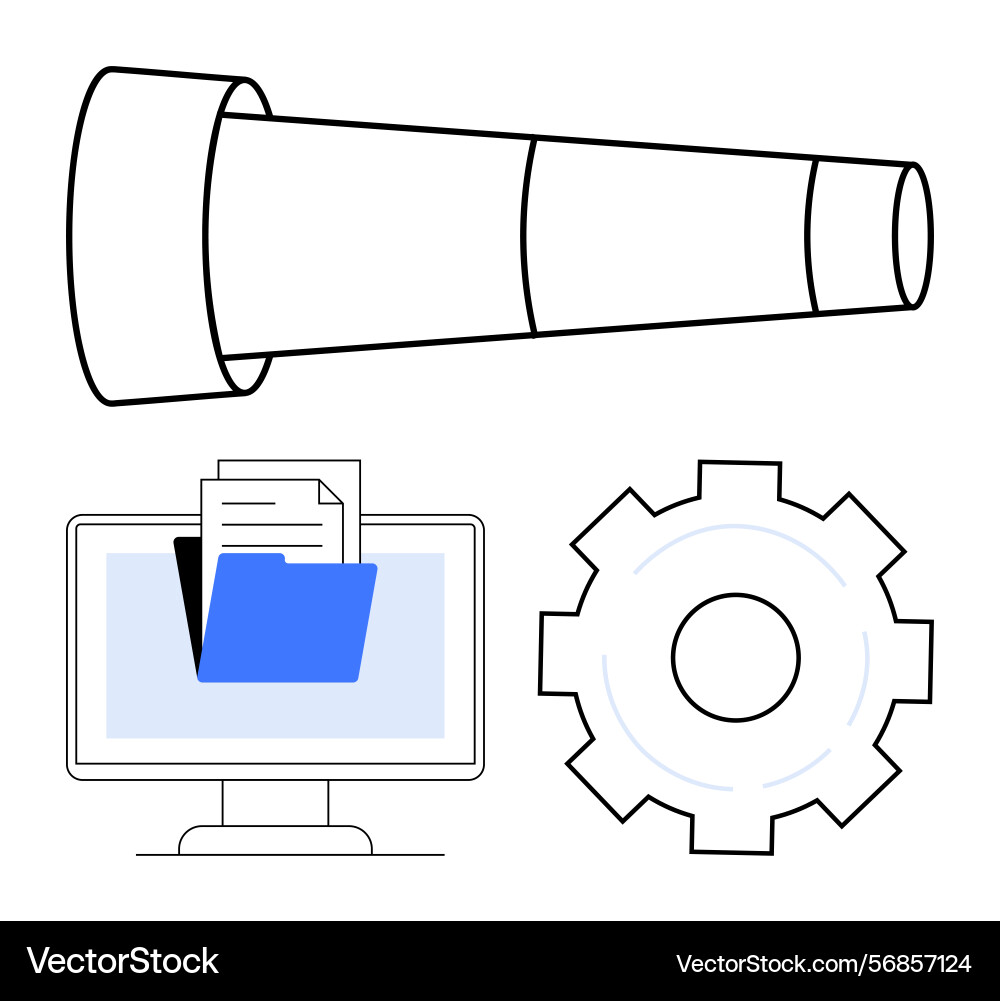 Digital search data organization and system Vector Image