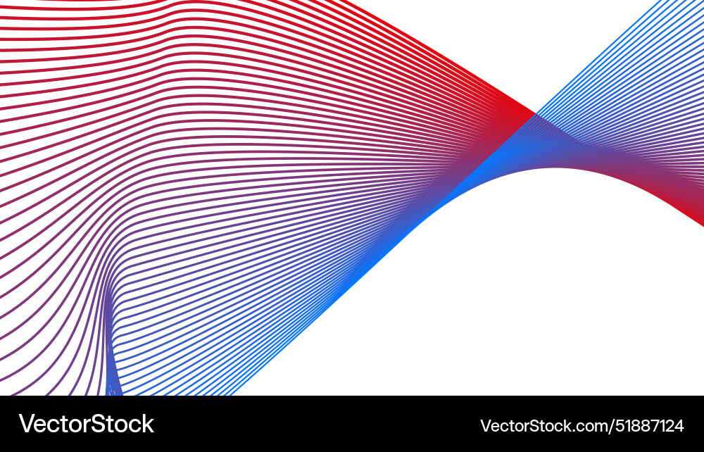 Red and blue curve line abstract background Vector Image