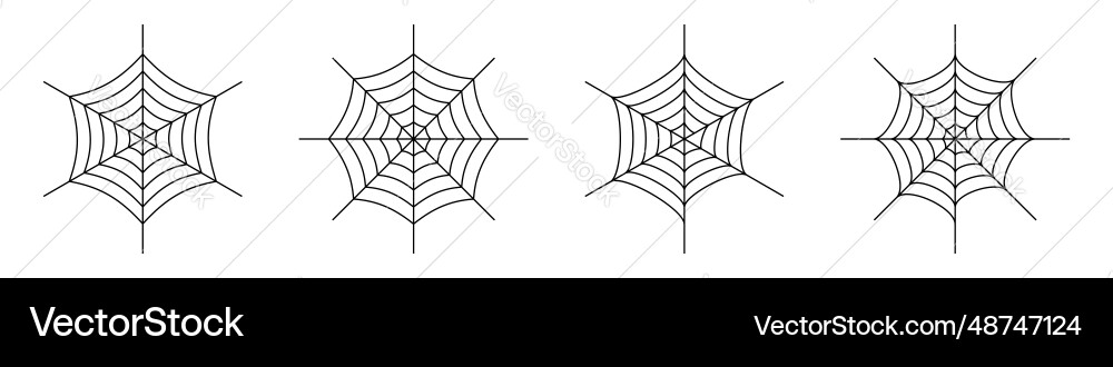 Spider web set Vector Image