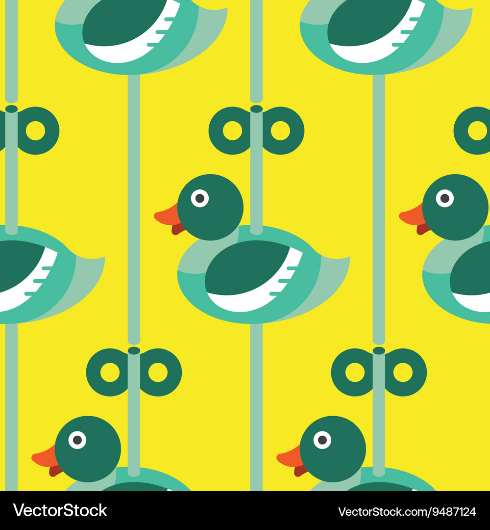 Wind-Up Duck Pattern Vector Image
